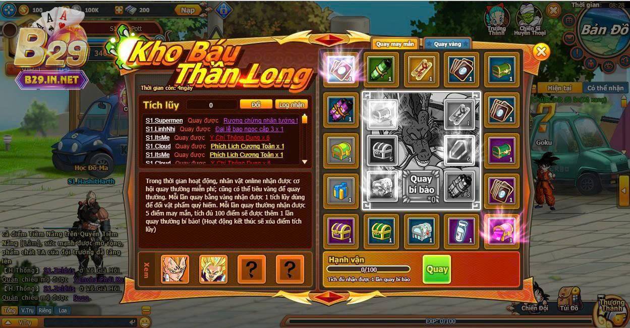 Thưởng hấp dẫn cho người chơi